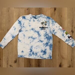 Bioworld Hello Kitty tie dye Blue and White Long Sleeve Tee